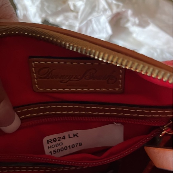 NWOT DONNEY AND BOURKE LEATHER PEBBLE PINK HOBO BAG - Picture 7 of 12